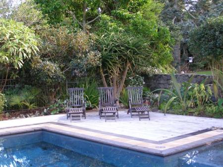 The swimming pool garden