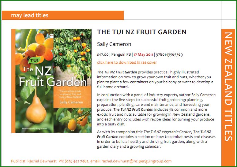 The Tui NZ Fruit Garden