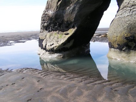 The black sands of a North Taranaki beach