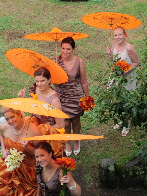 Did I mention the bride wore orange?