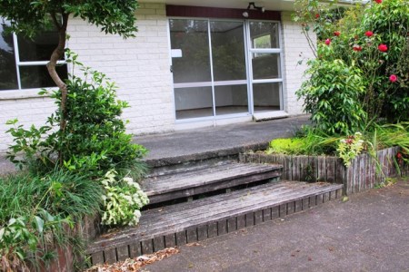 The raised beds are going - to be replaced by wider steps 