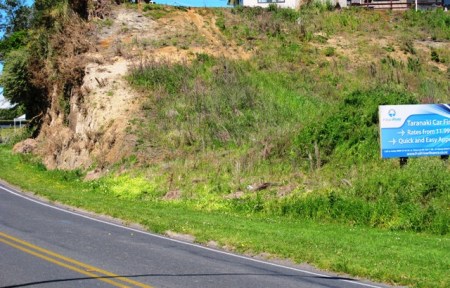 Cleared entirely and left to weeds and erosion