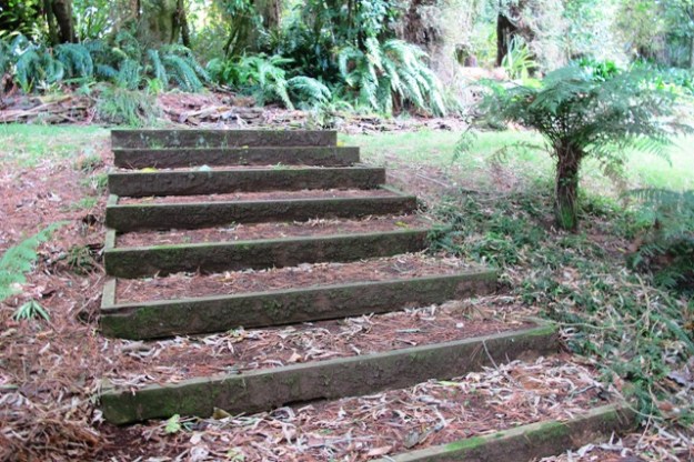 Where space allows, wide steps look more generous and less onerous to climb