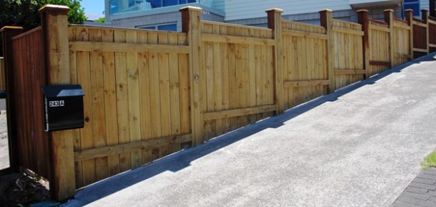 Professionals step fences to get them down slopes