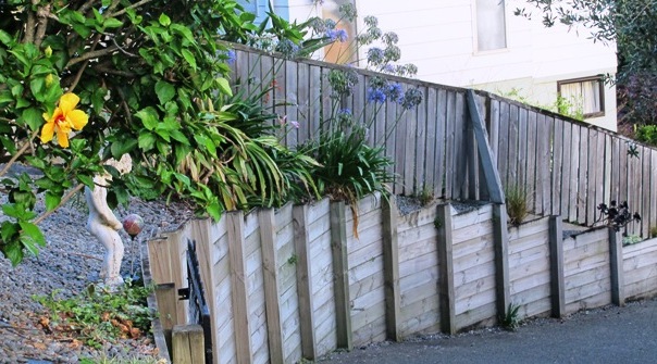 The DIY fence is often obvious by its undulating line, following the contours