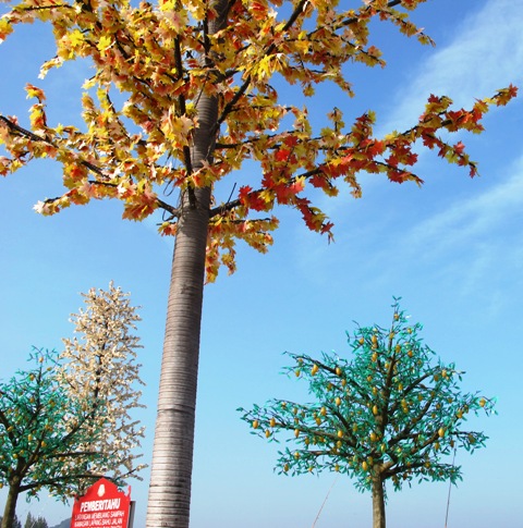 Fake trees in Kuala Terengganu
