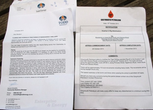 And side by side letters both appeared in the letter box yesterday