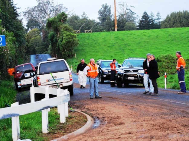 Bit of an oops with a spill on the road outside our place
