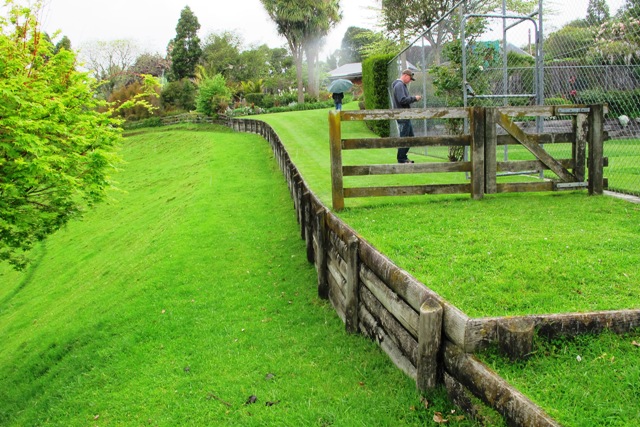 The ha-ha at Puketarata as viewed from below