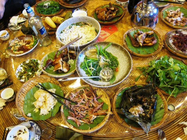 More Thai-influenced food down near the southern border in Jinghong - one of the most delicious meals we were served 