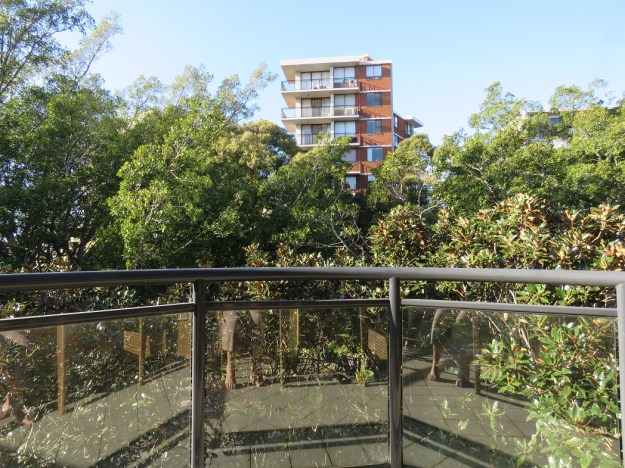Third floor balcony of a Sydney apartment 